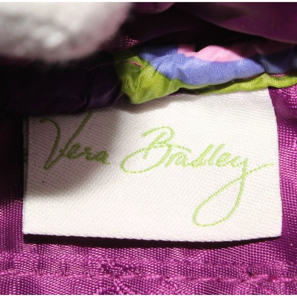 Vera Bradley Purple Heather Berry Pattern Travel Diaper Crossbody Tote Purse Bag - Picture 6 of 6